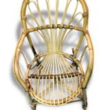Rocking chair child vintage rattan
