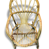Rocking-chair enfant rotin vintage