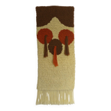 Grande tapisserie murale vintage faite à la main, décoration bohème pour la maison, Yougoslavie, années 70