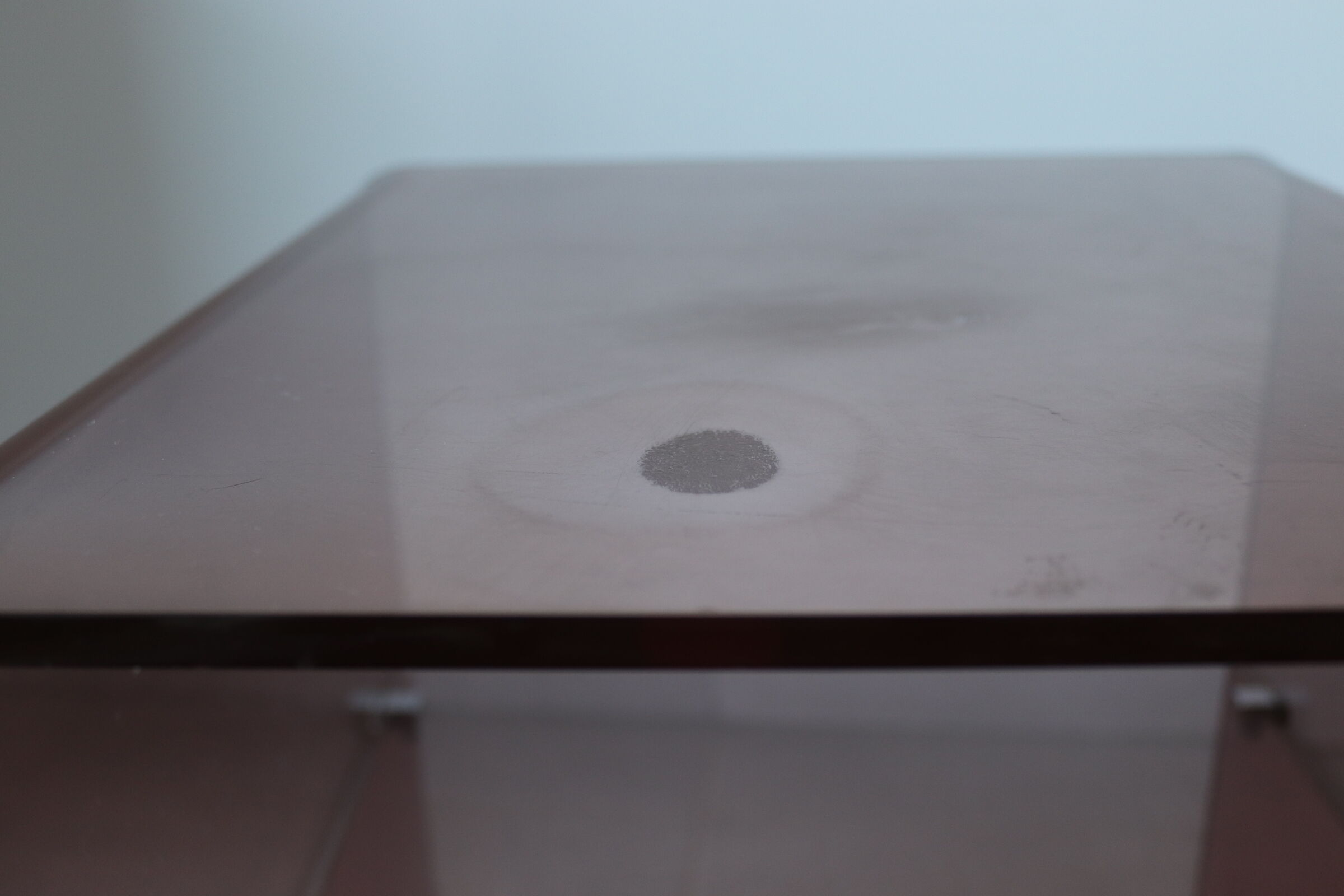 Vintage plexiglass bedside table
