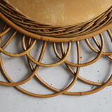 Rattan sun mirror