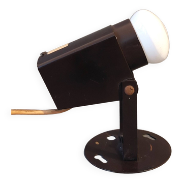 Lita 1950 wall lamp in vintage brown metal.