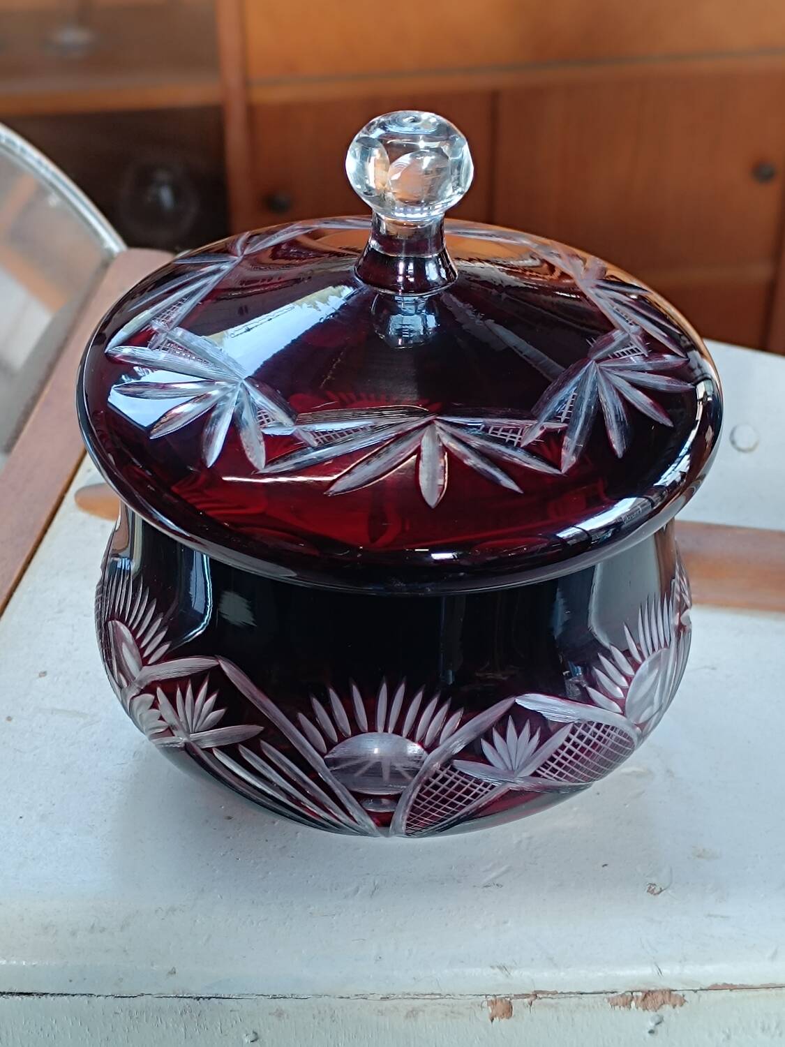 Bohemian Crystal Bonbonnière