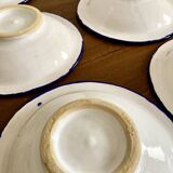 Mediterranean service, large dish and 6 soup plates