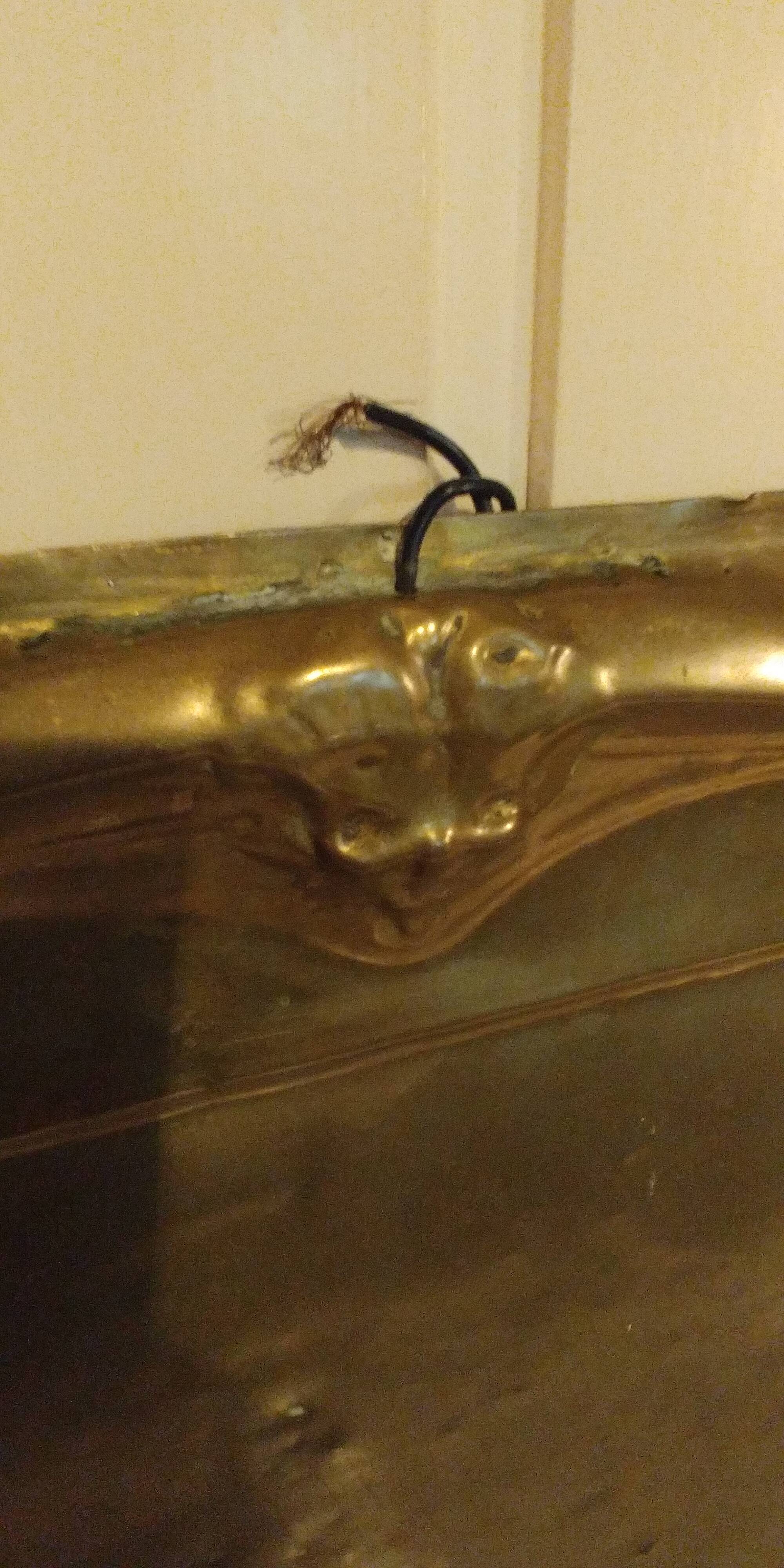 Brass fireplace plate