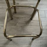 Pull-out tables in vintage smoked glass