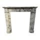Louis XVI Style White Veined Carrara Marble Fireplace 19th Century