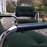 Paire de fauteuils Stafor vert bouteille