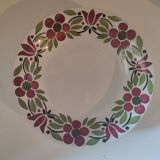 Lot de 2 assiettes creuses décor floral Vintage