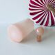 Powder pink opaline flask
