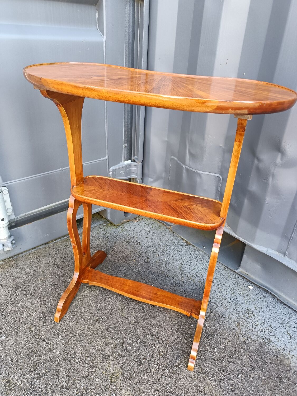 Pair of bedside tables in antique marquetry Louis XVl