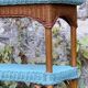 Vintage woven rattan and wicker console