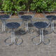 Vintage Pan Am Chrome Chairs by Gastone Rinaldi for Rima, Set of 5