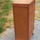 Vintage 1950s chest of drawers with tapered legs and 5 drawers.
