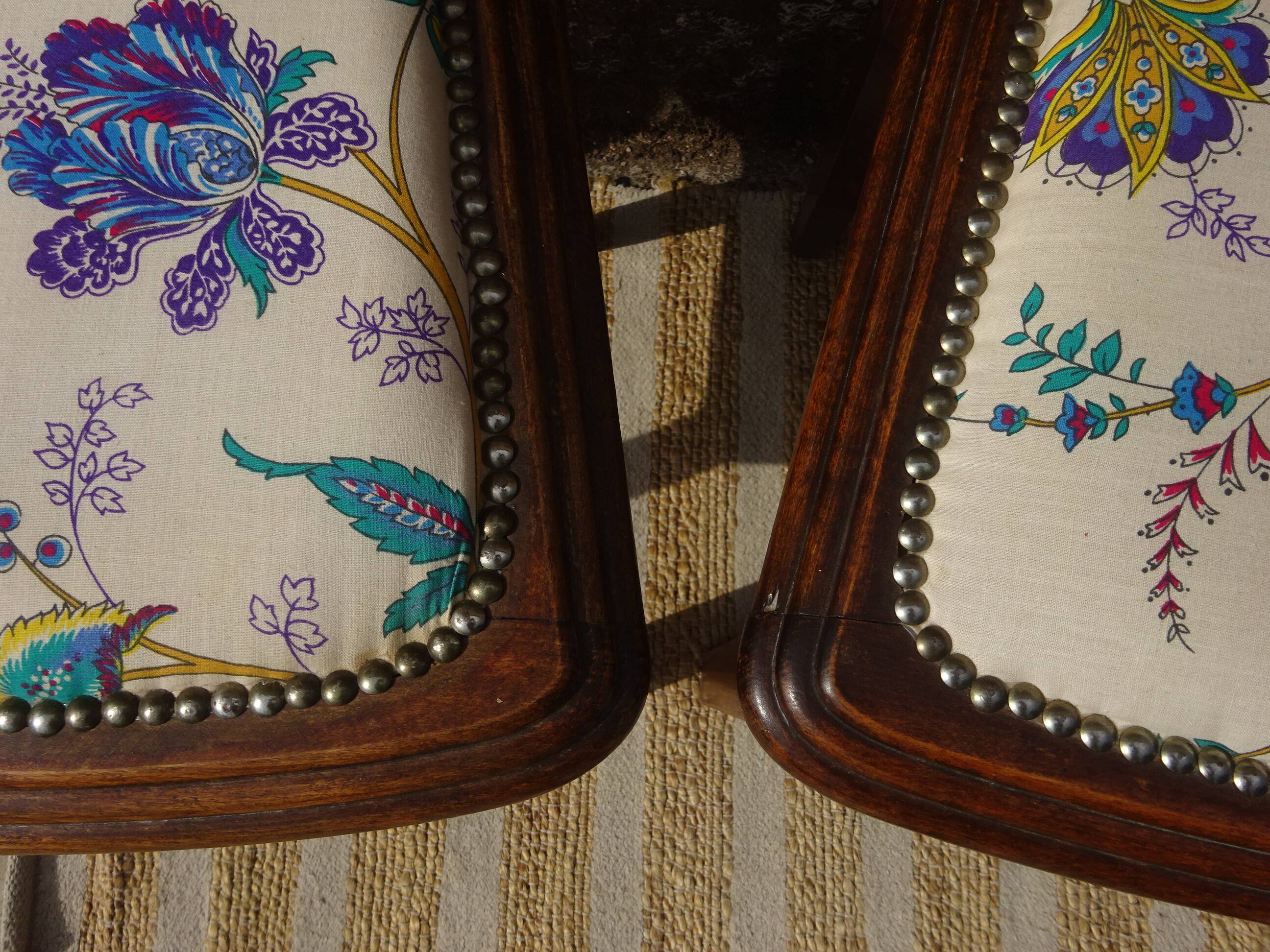 Art Deco chairs, French made by Robur, set of 2