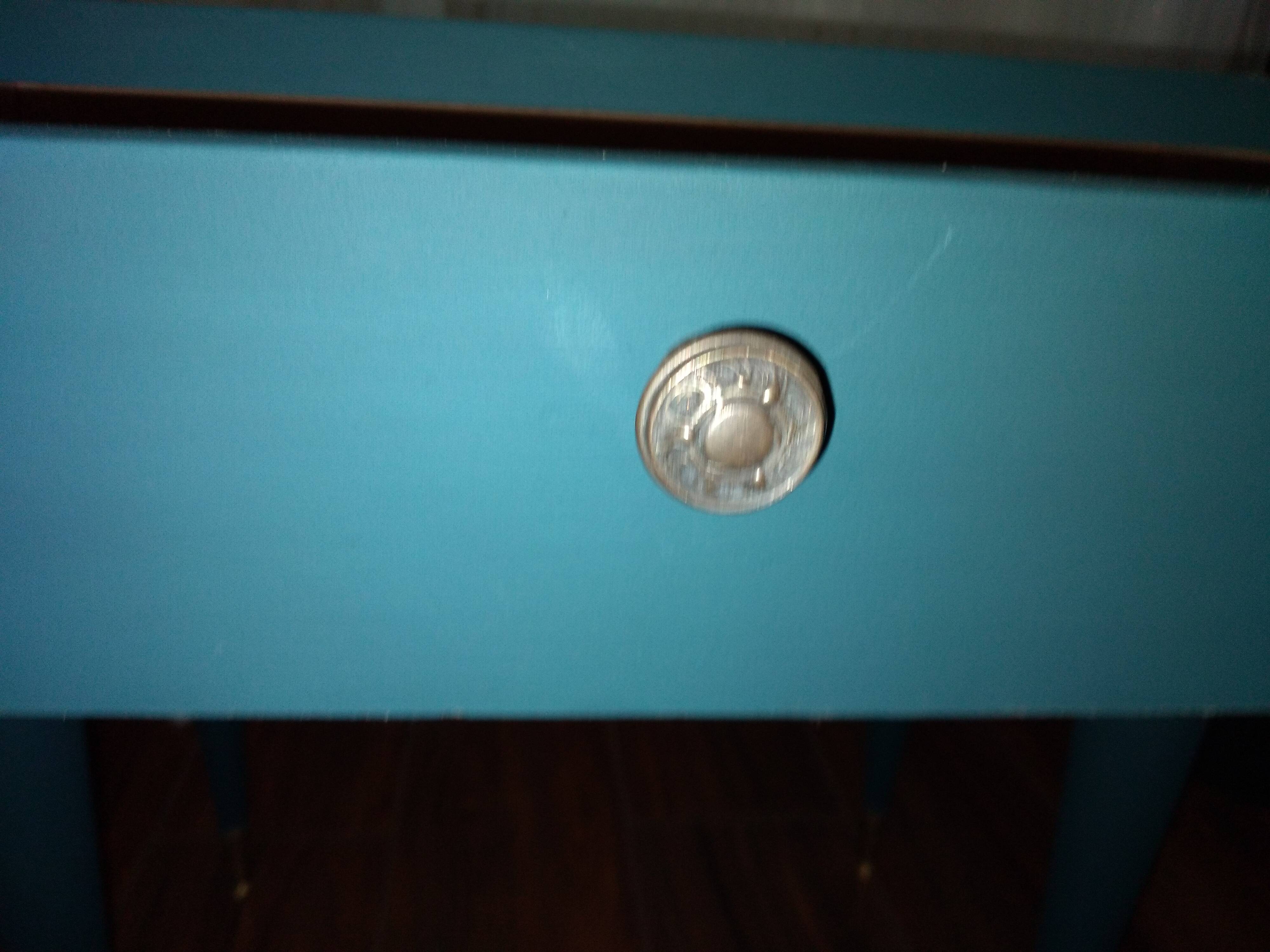 Bedside table blue, vintage 50/60s