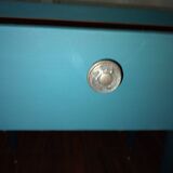 Bedside table blue, vintage 50/60s
