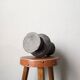 Handcrafted terracotta ceramic vase with brutalist enamel
