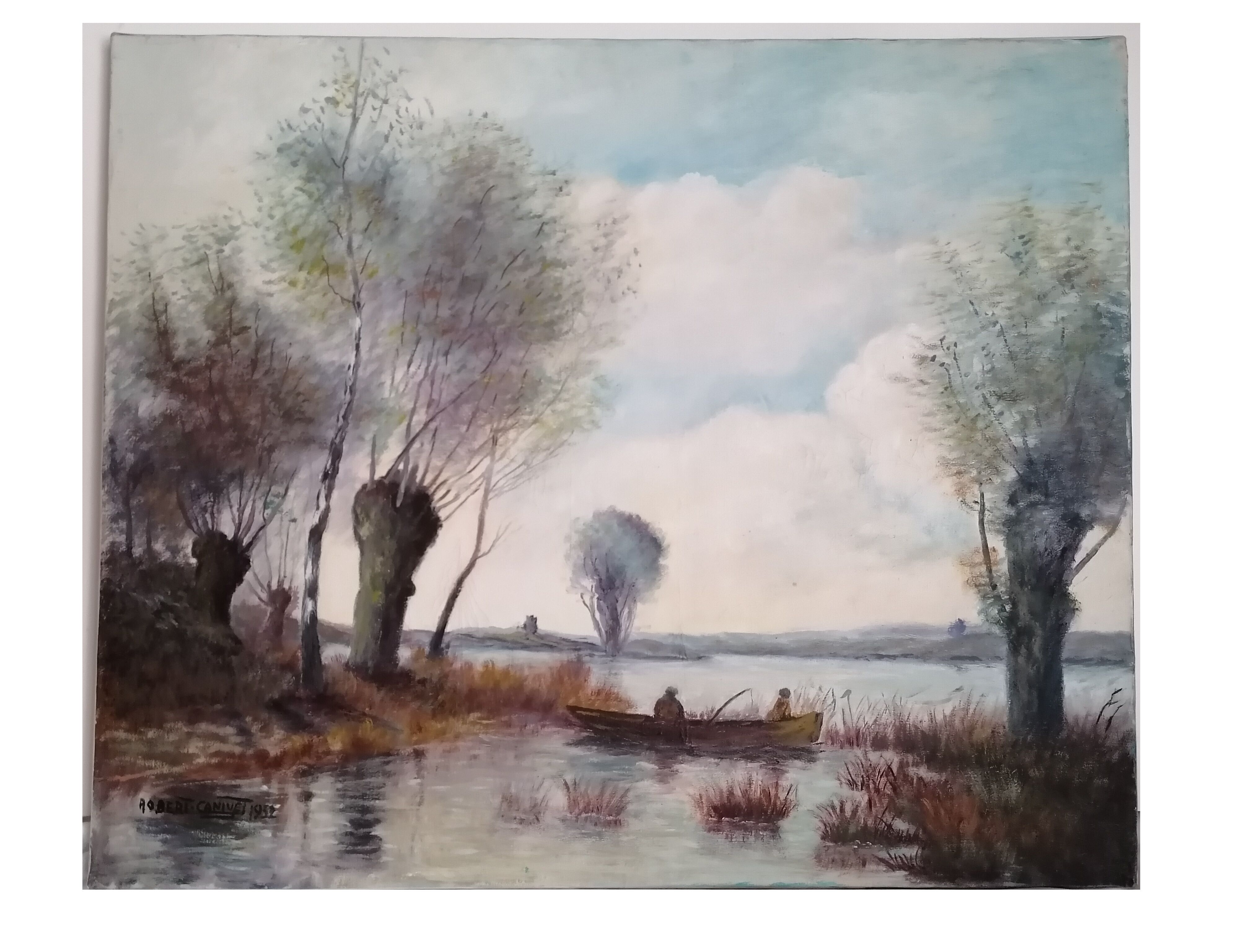 Landscape table after Camille Corot