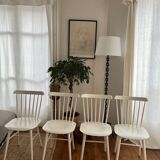 Set of 4 IVY chairs signed TON white