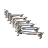 6 silver cat knife rests