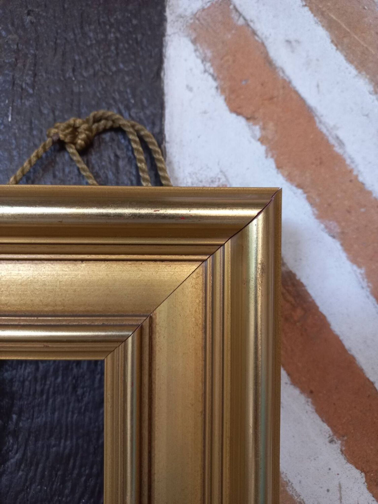Large molded golden frame
