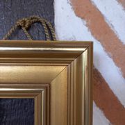 Large molded golden frame