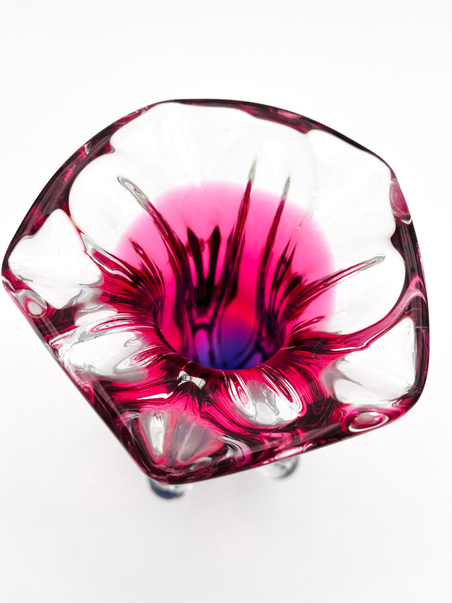 Organic Vase - Sommerso - Josef Hospodka - Bohemian Crystal - Circa