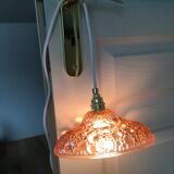 Bubble pink glass walking lamp