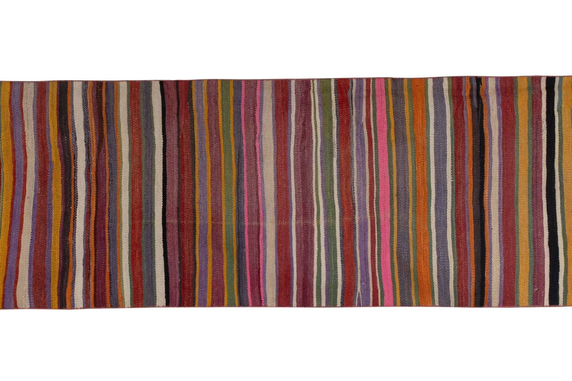 Vintage Turkish hallway rug 77x348 cm