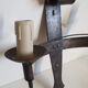 Duo of wrought iron wall lamps by Jean Touret Atelier Marolles