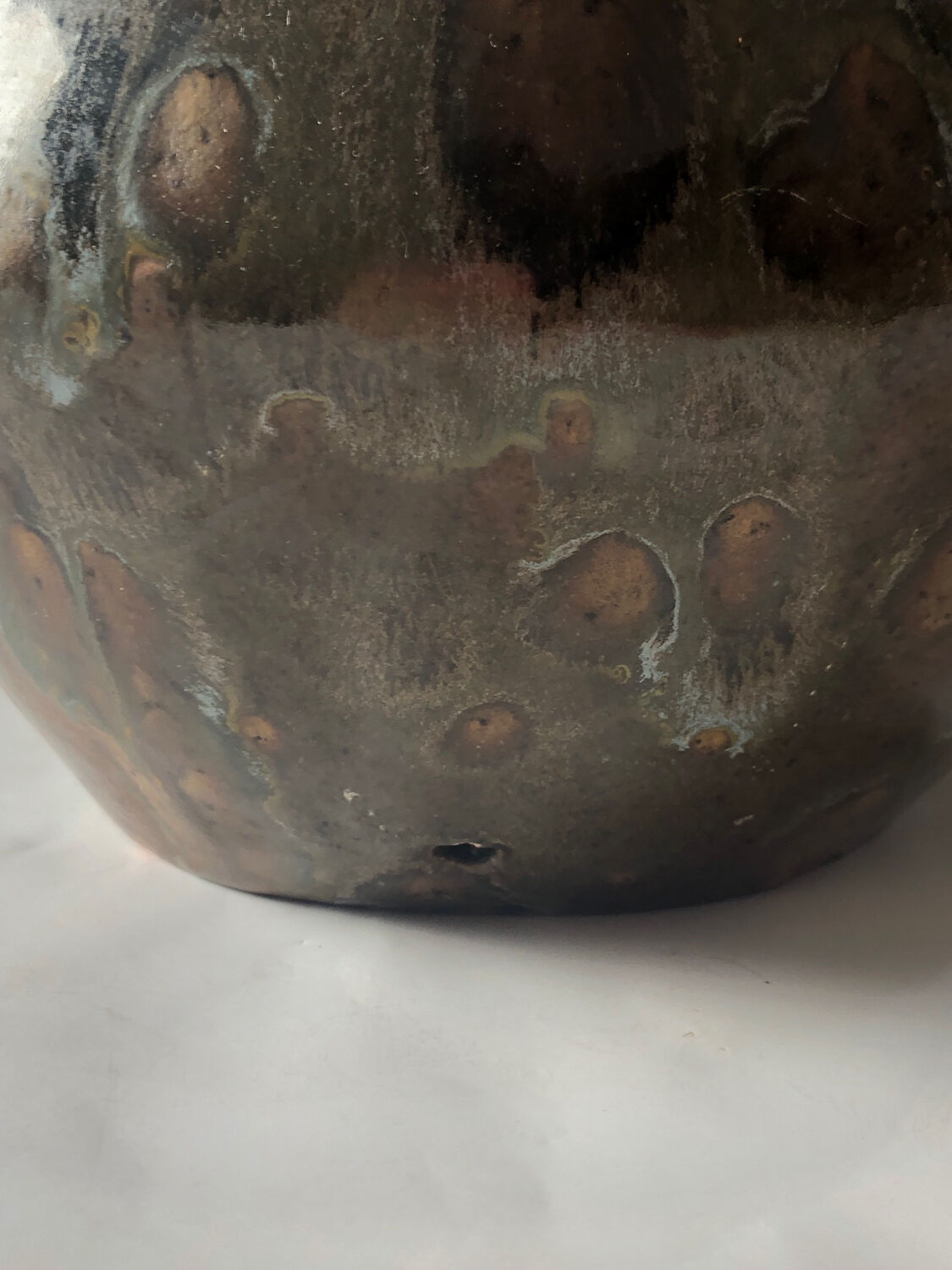 Vintage ceramic lamp base signed Dechamps
