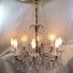 Chandelier with 8 lights in bronze and crystal