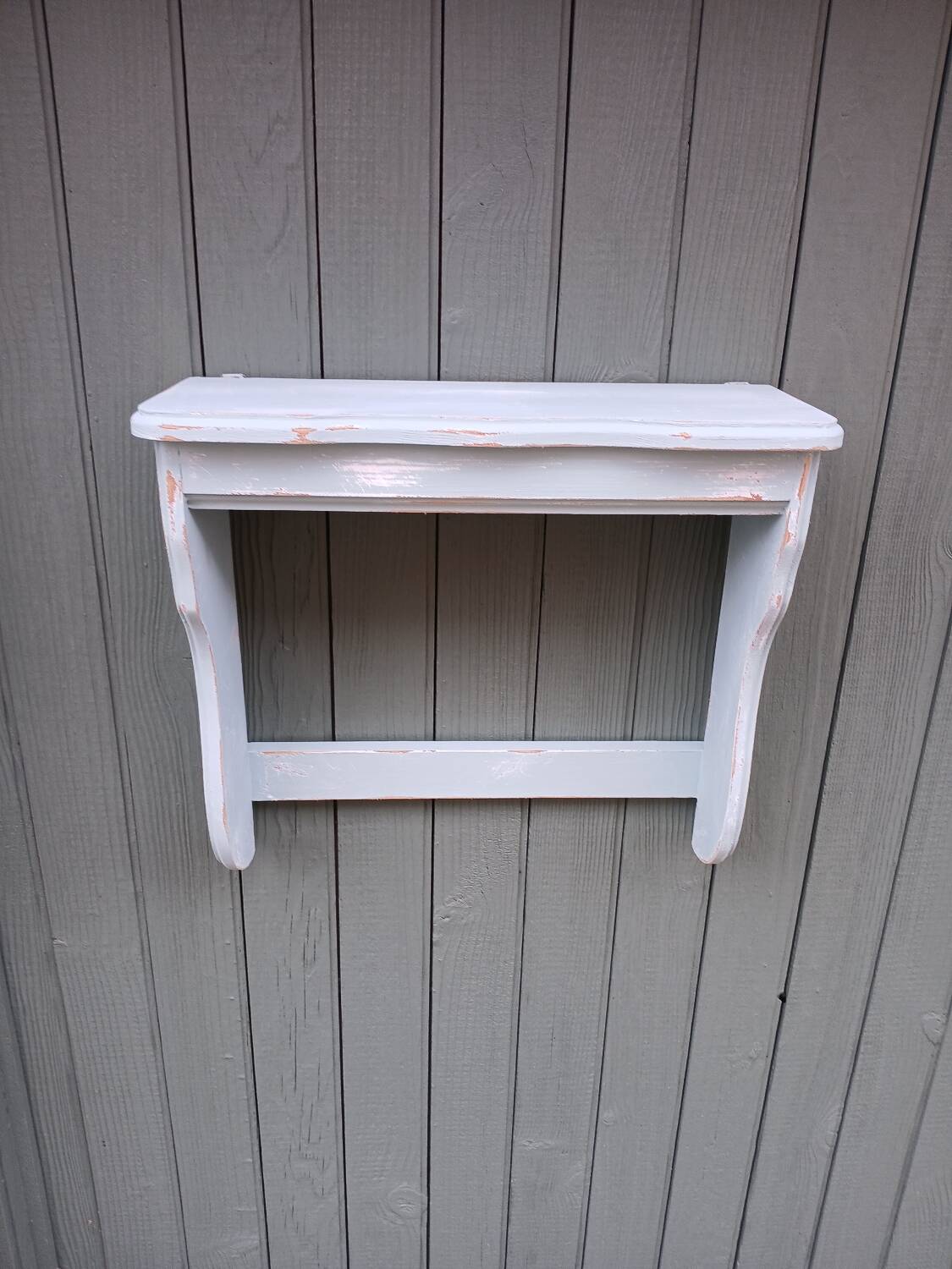 Revamped antique wall shelf