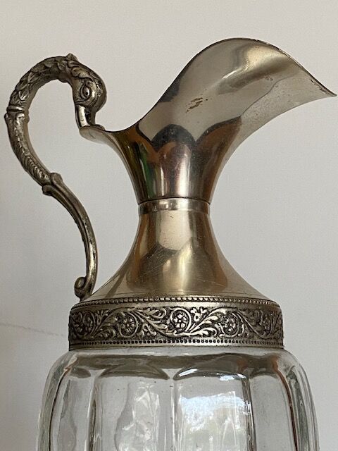 Silver-plated carafe by Buton Distillery, Bologna Italia