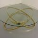Golden glass coffee table, 1970s