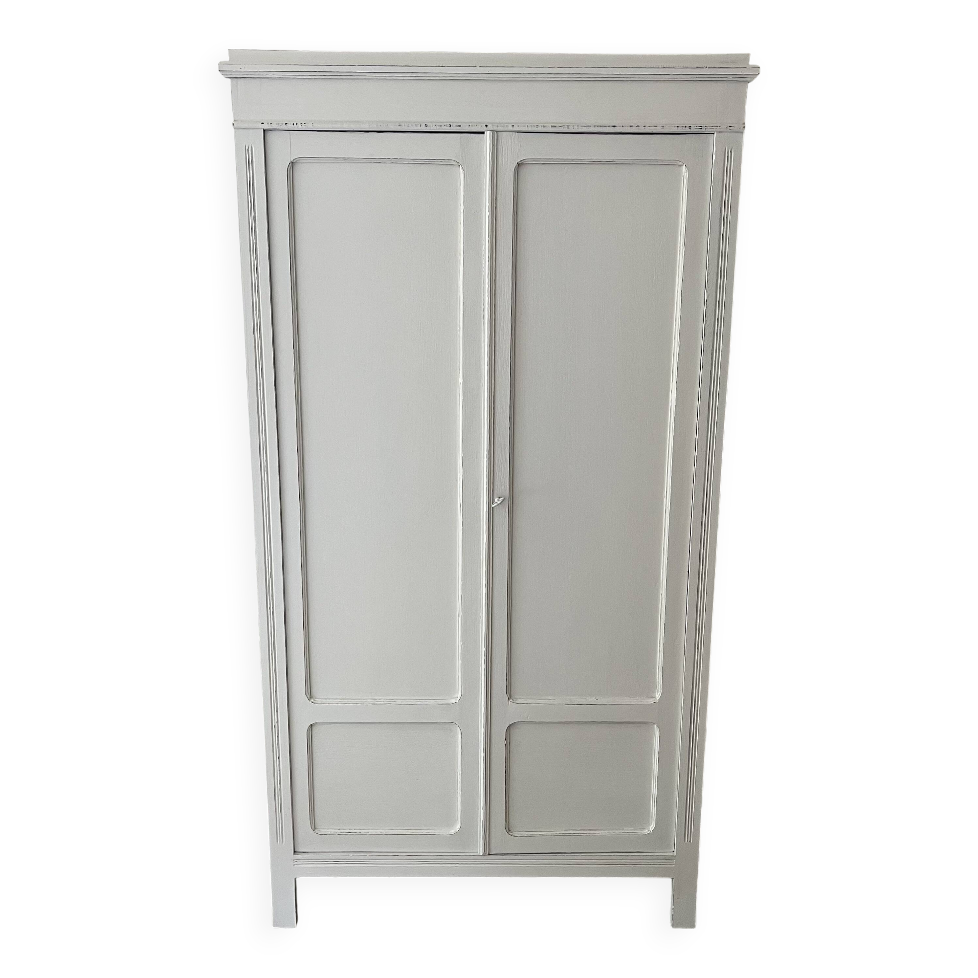 White patinated wardrobe