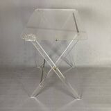 Plexiglass folding table, 1970s