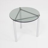 Side table with frame in chrome and glass 1960 s