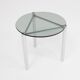 Side table with frame in chrome and glass 1960 s
