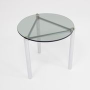 Side table with frame in chrome and glass 1960 s
