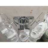 Set of 2 Wall Sconces Murano Glass Italian Swirling Wall Lights