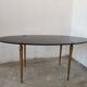 Oval coffee table in black opaline