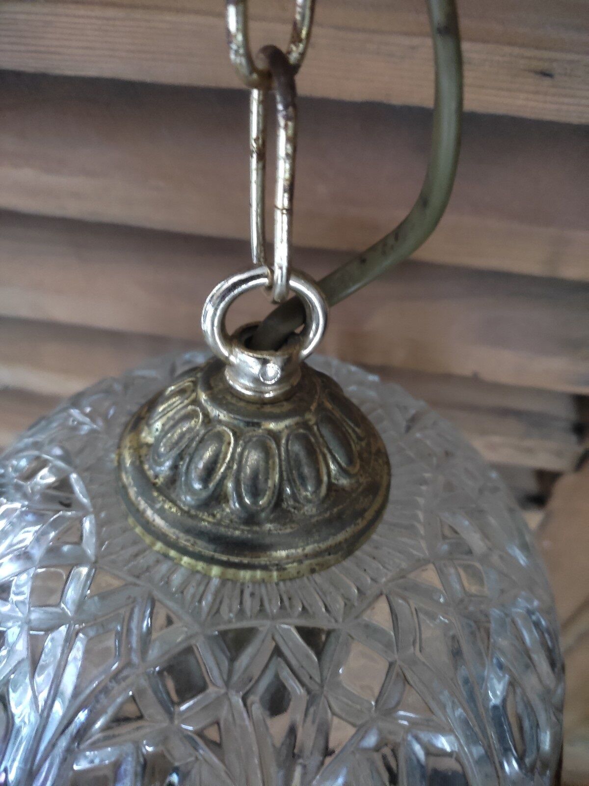 original suspension in molded glass gold metal dp 0122n023year vintage