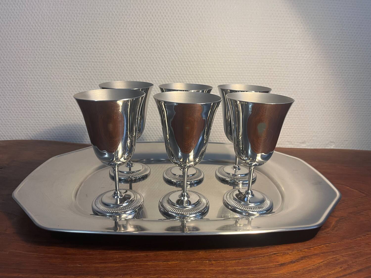 Letang Remy serving tray and ice cream sorbet flute cup
