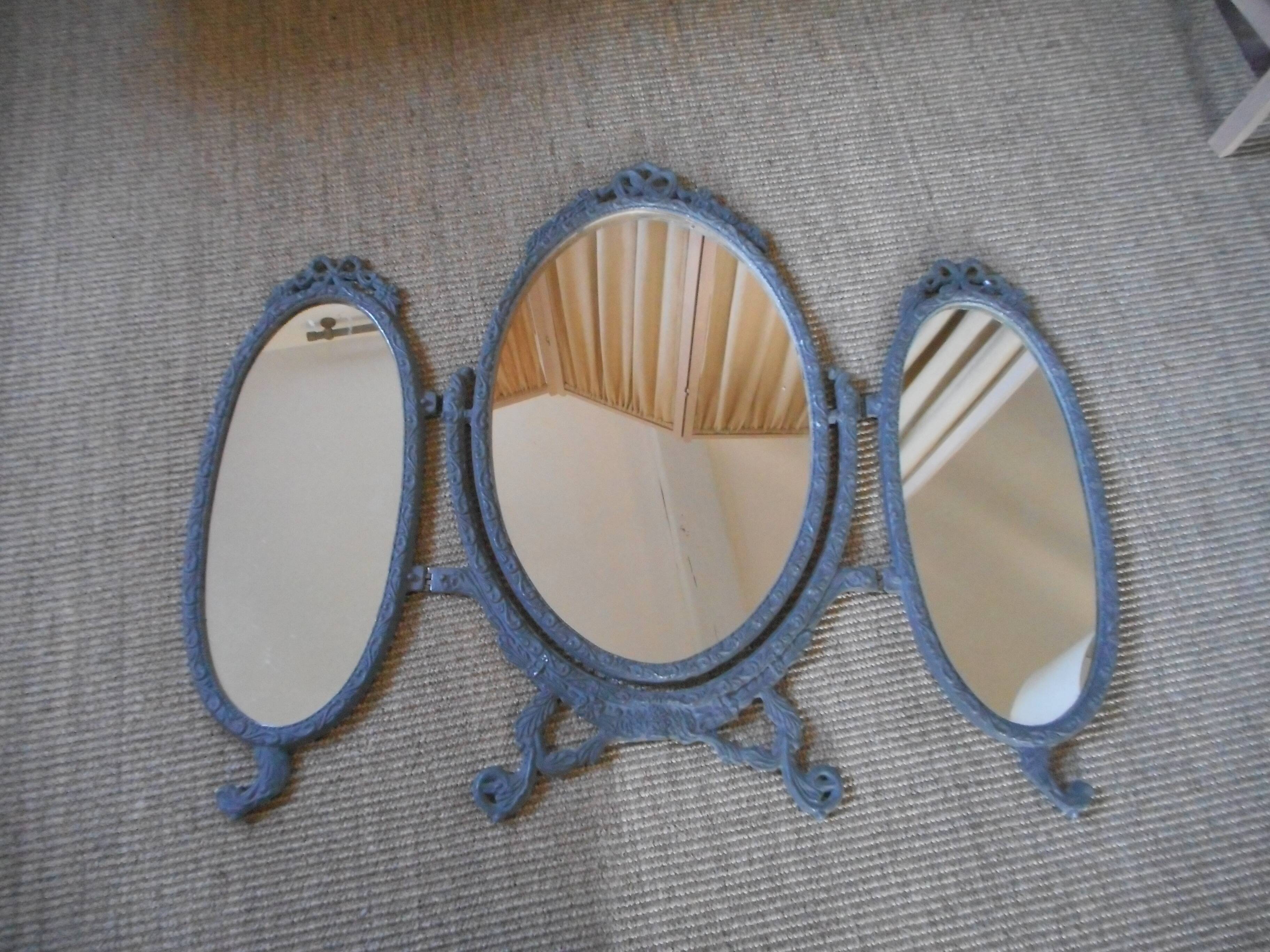 triptych psyche mirror to place on table or dressing table