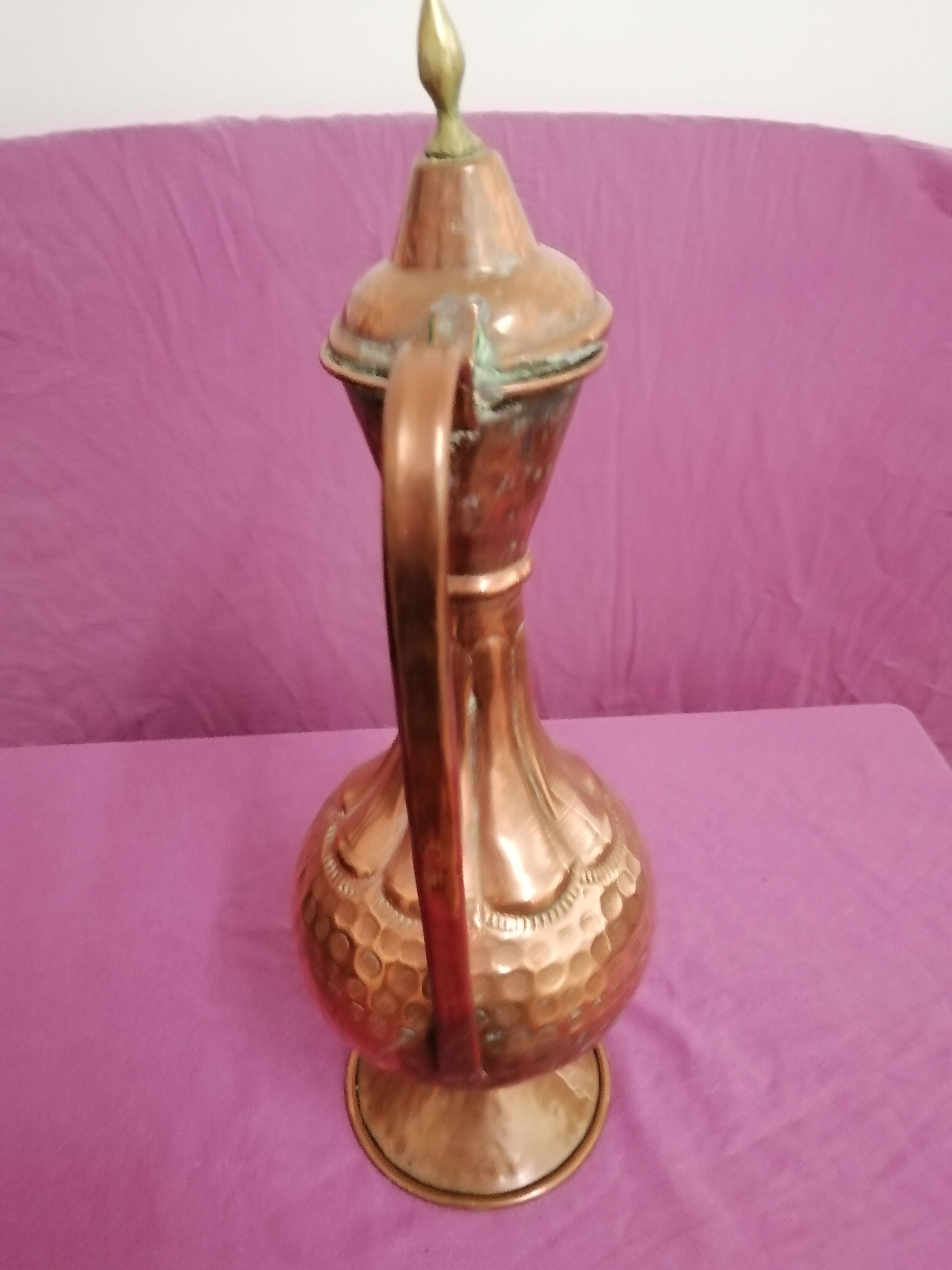 Hammered copper needle