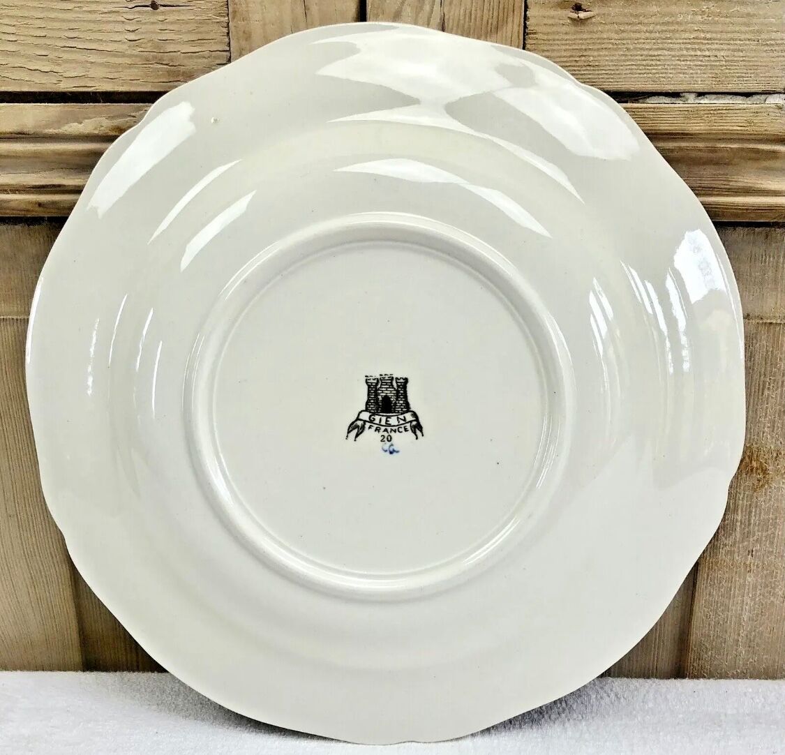 6 assiettes creuses Gien les enfants au pressoir Dionysos 1938/1960