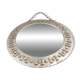 Beautiful brutalist round iron mirror in the RYCKAERT style ATELIER MAROLLES JEAN TOU