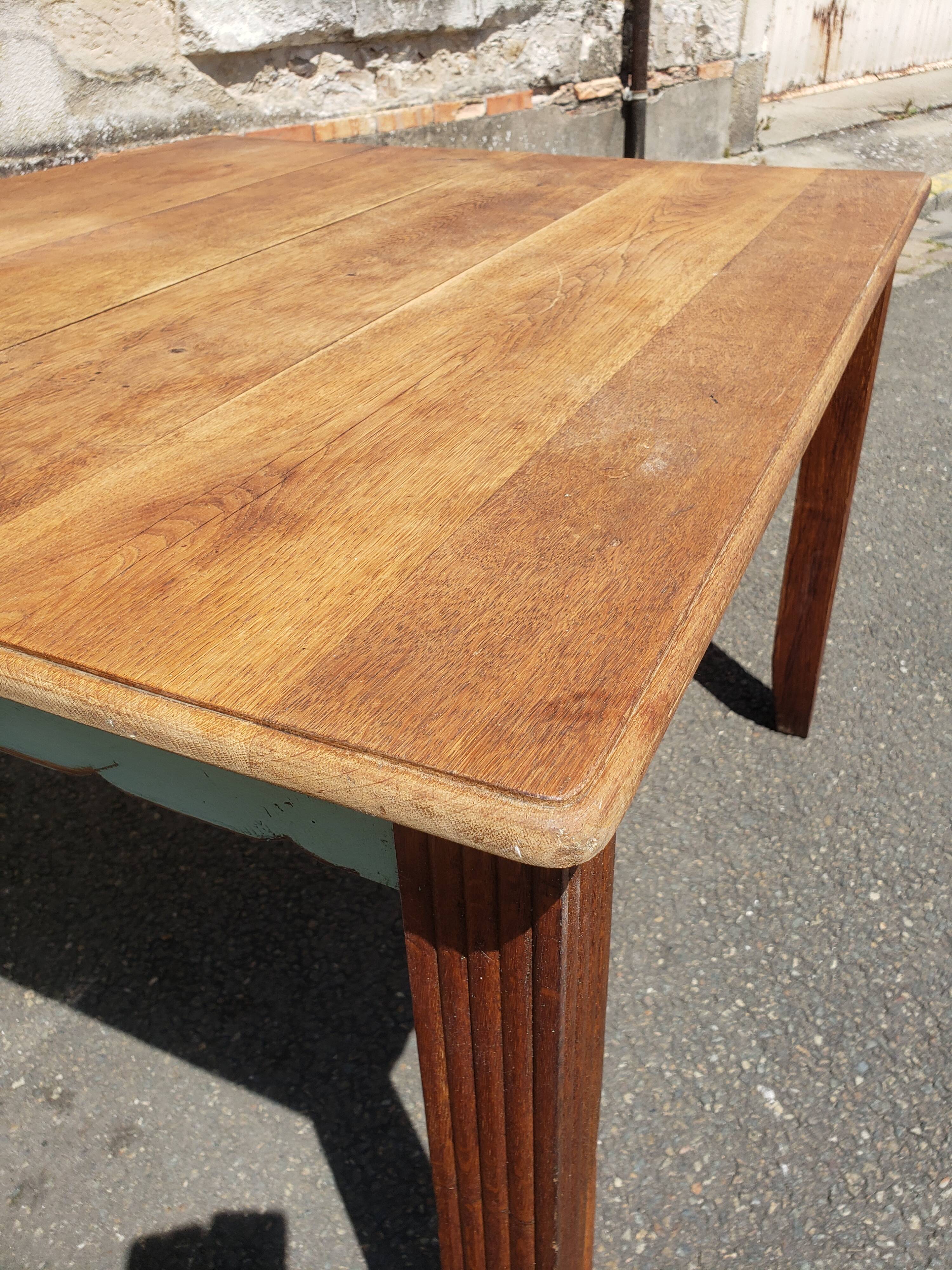 Table and chairs art deco wood and pastel